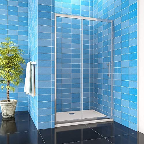 Image of Acezanble 1000mm Sliding Shower Enclosure 8mm easyclean Screen Reversible Cubicle Door 1900H