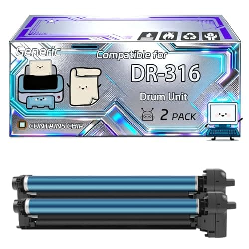 Image of DR-316 Drum Unit Compatible for Konica Minolta Bizhub 300 i 301 i 360 ii 361 i Printers, With Chip, 80000 Pages, Vibrant Colours (2 Pack Black)