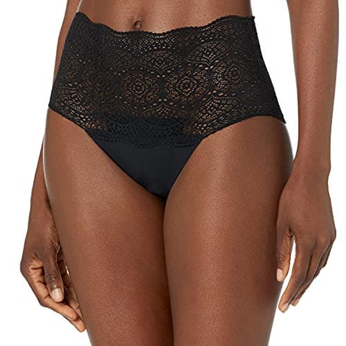 Image of Fantasie Women's Lace Ease Invisible Stretch Full Brief Bikini Style Underwear, Black, One Size