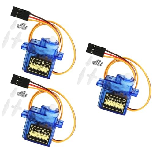 Image of HOTUT 3 Pcs Digital Servo Motor Kit, Metal Gear High Speed Torque Digital Servo Motor, Steering Servo Motor, 180° RC Micro Servo Motor for RC Helicopter Airplane Car Boat Robot Controls