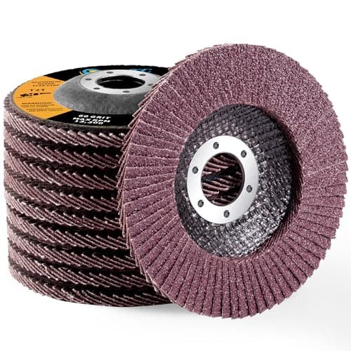 Image of SATC Flap Discs 115mm 10 Pack Grinding Discs 60 Grit for Angle Grinder to Sanding Grinding Metal Wood