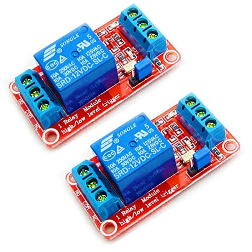 Image of Hailege 2pcs 12V 1 Channel Relay Module Relay Switch With Optocoupler Isolation Support High or Low Level Trigger