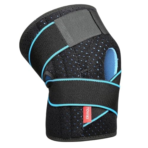 Image of TOVIKI Knee Support Adjustable Open-Patella Neoprene Compression Knee Braces for Arthritis Joint Pain Injury Meniscus Pain Relief Rehabilitation Running Workout Weight Lifting Knee Brace for Men Woman