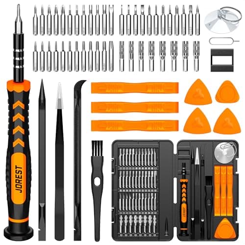 Image of JOREST 59Pcs Small Precision Screwdriver Set with Torx T5, T6, T8, Mini Repair Tool Kit for MacBook, Computer, Laptop, iPhone, PS4 PS5, Xbox, Switch, Eyeglasses, Watch, PC, Ring Doorbell, Electronic