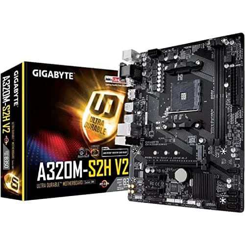 Image of GIGABYTE GA-A320M-S2H (AMD Ryzen AM4/MicroATX/2xDDR4/HDMI/Realtek ALC887/3xPCIe/USB3.1 Gen 1/LAN/Motherboard)
