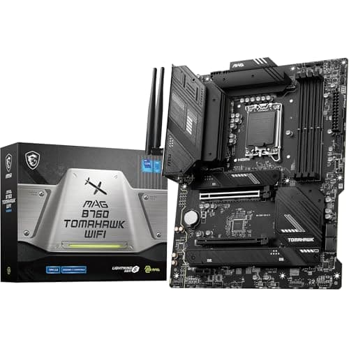 Image of MSI MAG B760 TOMAHAWK WIFI Motherboard, ATX - Supports Intel 14th, 13th & 12th Gen Core Processors, LGA 1700-75A DrMOS VRM, DDR5 Memory Boost 7000+MHz/OC, PCIe 5.0 x16, M.2 Gen4, Wi-Fi 6E