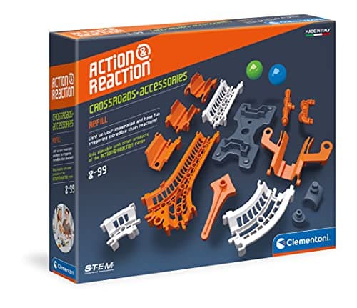 Image of Clementoni 19167 Clementoni-19167-Science and Play-Action & Reaction Platforms, Junctions and Crossroads-Made in Italy-Track Set-Construction Toys for Kids from 6 Years and Older, English