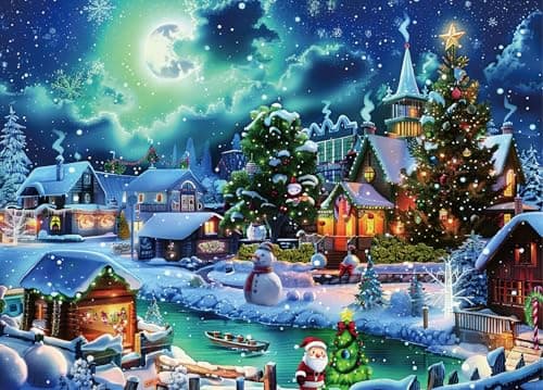 Image of AWXYZ Winter Jigsaws Puzzle 1000 Pieces for Adults,Jigsaw Puzzle Adult 1000,Family 1000 Piece Jigsaw Puzzle Educational Games For Adults and Kids (Style 3)