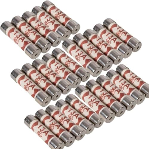 Image of 13 Amp Electrical Mains Ceramic Household Fuses -13Amp UK Plug Top Fuses for Domestic Plugs, Extension Leads & Outlets (5)