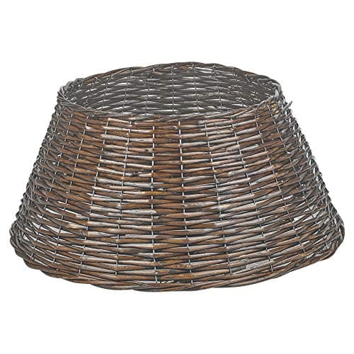Image of Christmas Natural Large Willow Wicker Woven Rattan Tree Skirt Base Cover Stand (Brown)