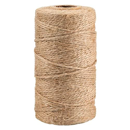 Image of jijAcraft 100M Jute Twine String: Natural Thin Jute String Rope 2Ply Craft Garden Twine for DIY Arts Crafts/Floristry/Bundling/Gardening