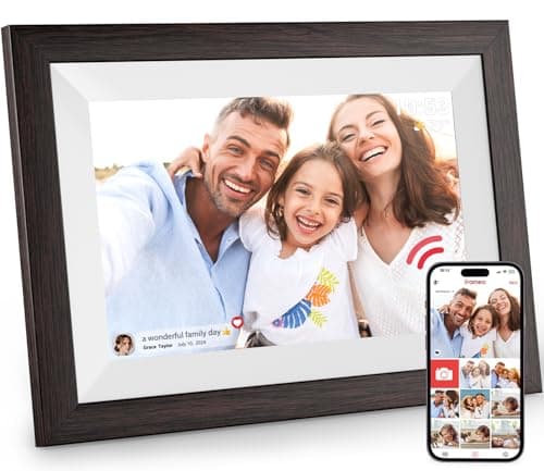 Image of Hesmor 10.1 Inch Digital Picture Frame WiFi, 1280 x 800 HD IPS LCD Touch Screen Electronic Picture Frame, Automatic Rotation, 32 GB Memory, Share Photos Instantly via Frameo from Anywhere