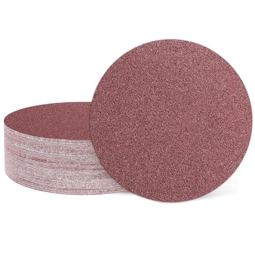 Image of sourcing map 25 Pcs 200mm 8 Inch Sanding Discs, 40 Grit Hook and Loop Sandpaper, No-Hole Aluminum Oxide Orbital Sander Sandpaper for Woodworking Automotive Metal Polishing, Red