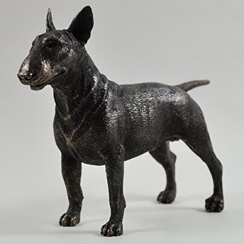 Image of Fiesta Studios Bull Terrier Dog Small Cold Cast Bronze Statue Sculpture Pets Gift Idea H11.5cm