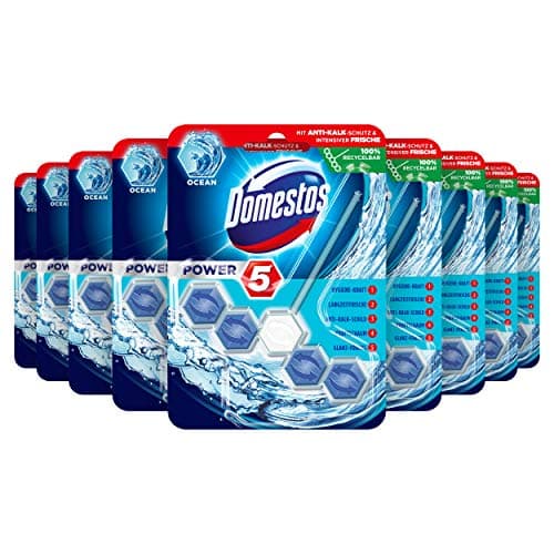 Image of Domestos Power 5 Ocean Toilet Rim Blocks, Pack of 9