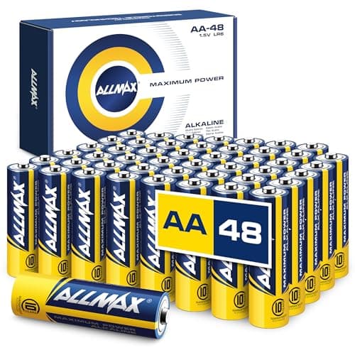 Image of Allmax AA (LR6) Maximum Power Alkaline Double A Batteries (48 Count) – Ultra Long-Lasting, Leakproof Design, 10-Year Shelf Life, Maximum Performance (1.5V)
