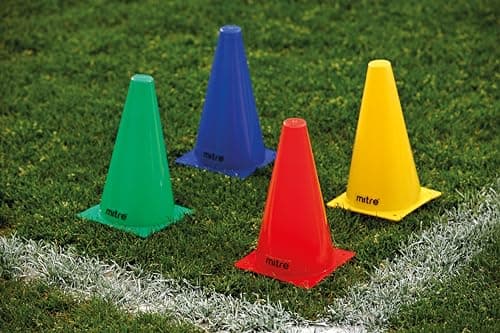 Image of Mitre Mini Cones | Set of 4 | Training Equipment | Sports Markers | Field Equipment Cones
