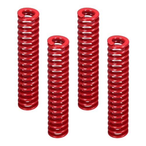 Image of sourcing map 4 Pcs 3D Printer Die Spring, 10mm OD 50mm Length Light Load Compression Mould Die Spring for Mechanical Equipment 3D Printer Electric Part Accessories, Red