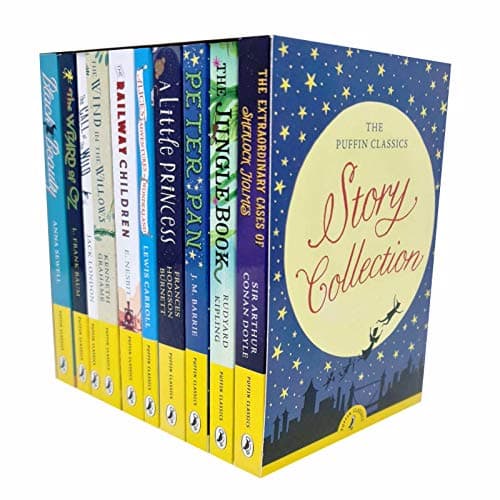 Image of The Puffin Classics Story Collection 10 Books Set (The Extraordinary cases of Sherlock Holmes, jungle book, Peter Pan, A Little Princess, Alice's adventures Wonderland, More...)