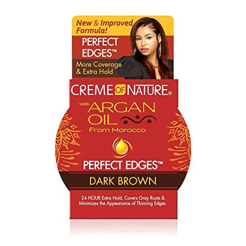 Image of Crème of Nature Moroccan Argan Oil Perfect Edges Dark Brown 64g