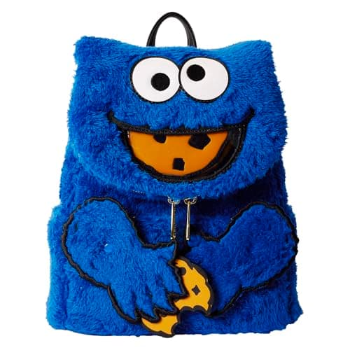 Image of Loungefly Sesame Street Cookie Monster Plush Mini Backpack