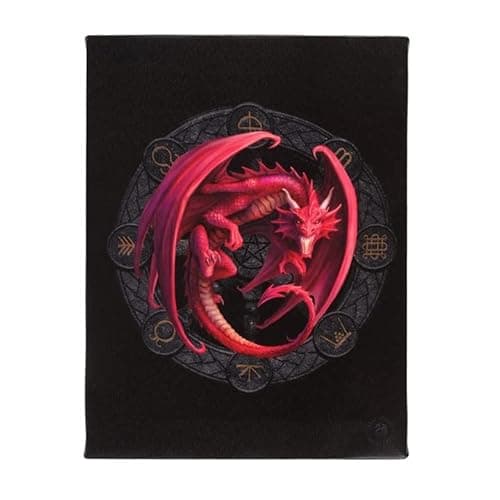 Image of Something Different Canvas Plaque | 'Beltane Dragon' By Anne Stokes | H25cm x W19cm x D1.2cm | pack of 1
