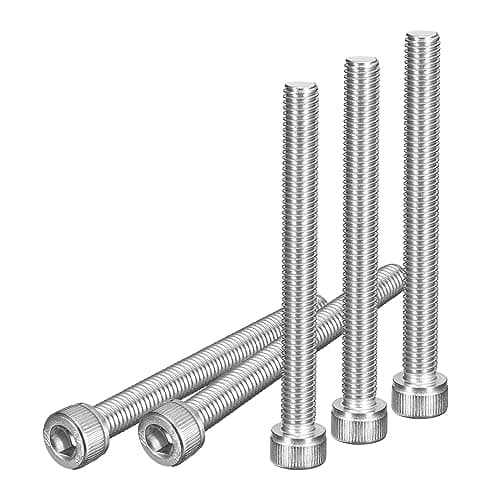 Image of DTGN M8x90mm Socket Head Cap Screws Bolts, 10Pcs 304 Stainless Steel 18-8, Metric Machine Hex Socket Screw, Hex Drive, Bright Finish, UNC Coarse Thread Fully Threaded