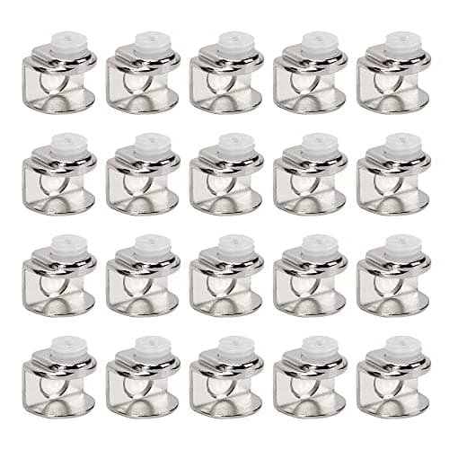 Image of WYAN 20 Pcs Shelf Brackets,Glass Hinge Solid Clamp,Glass Clip Clamp Wall Mount for Cabinet Kitchen Table Shelves