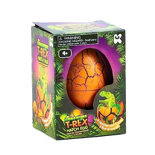 Image of Keycraft Nurchums Dinosaur Hatching Egg – T-Rex Growing Toy, Self-Hatching Egg, Collectible Dino, 11 cm