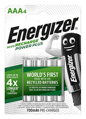 Image of Energizer Rechargeable battery, ENERGIZER Power Plus, AAA, HR03, 1.2V, 700mAh, 4 pieces