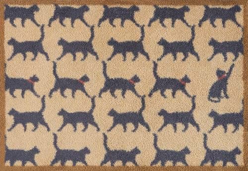 Image of Turtle Mat Tailgate Neutral Highly absorbent Indoor barrier mat with Multi-Grip backing 60x85cm