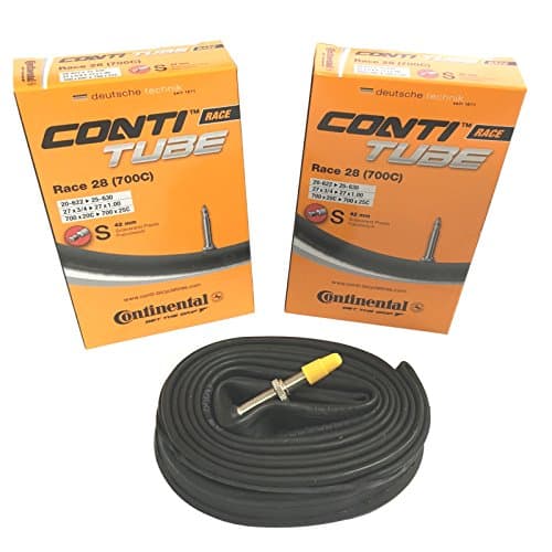 Image of Continental Race 28 700 x 20-25c Road Bike Inner Tubes - Presta 42mm (Pack of 2), Black