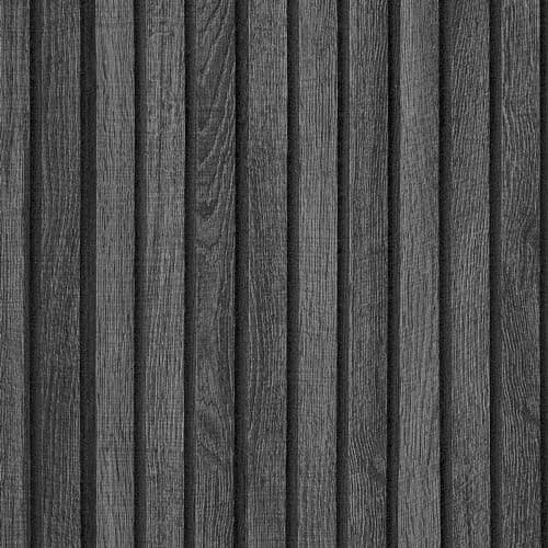 Image of VEELIKE Black Slat Wallpaper 3D Wood Effect Wallpaper for Bedroom Living Room Furniture Wood Vinyl Wrap for Kitchen Cupboards Sticker Waterproof Panel Wall Paper Bathroom Cabinet Cover 40cm × 300cm