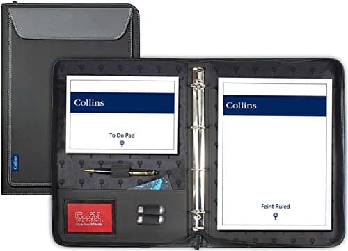 Image of Collins 7021 Conference Ringbinder Folder with External Pocket,Black