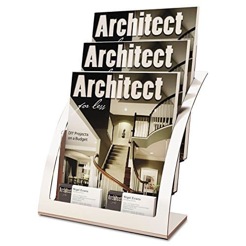 Image of Deflecto 693745 Magazine Size Contemporary Literature Holder - Silver