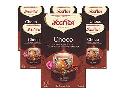 Image of Yogi Tea, Choco, Organic Spice and Herbal Tea, Chocolate Taste, Blend of Cocoa, Liquorice and Cinnamon, 6 Packs x 17 Tea Bags (102 Teabags Total)