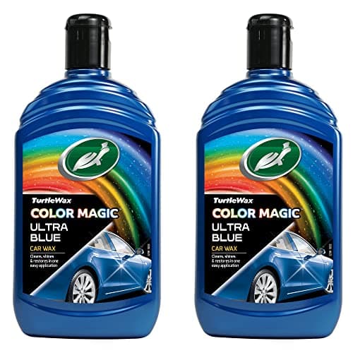 Image of Turtle Wax Color Magic Ultra Blue Wax 2 Pack – Triple Action Car Polish – Removes Scratches & Blemishes While Building A Deep Shine - Restore Your Cars Paint Work For Long Lasting Protection