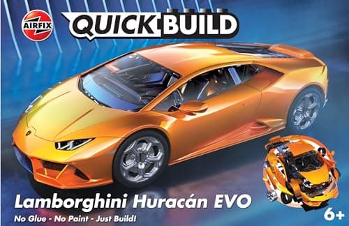 Image of Airfix - Quickbuild J6058 Model Car Kit - Lamborghini Huracan EVO Building Kit for Kids 6+, Construction Toys for Boys & Girls, Model Making with No Glue - Classic Vehicle Gifts Plastic Craft Set
