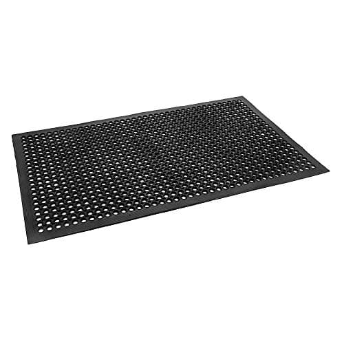 Image of Bonnlo Rubber Door Mat with Holes, 60x90 CM Entrance Mats, Anti-Fatigue/Non-Slip Drainage Mat for Industrial Kitchen Restaurant Bar Bathroom, Indoor/Outdoor Cushion