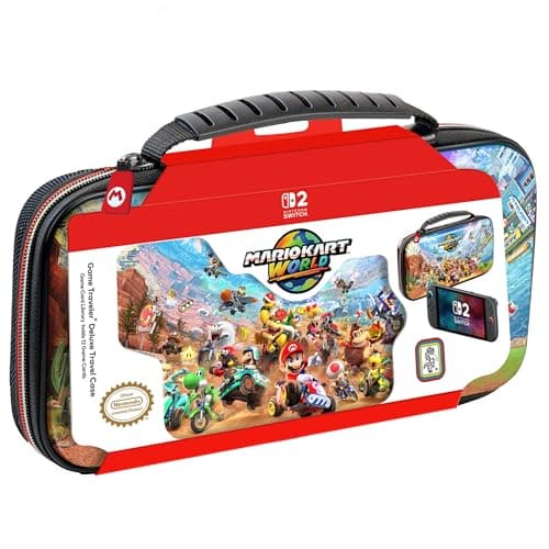 Image of Game Traveler RDS - Licensed Nintendo Switch 2, Nintendo Switch OLED & Nintendo Switch Systems Mario Kart Deluxe Travel Case – Holds System, Card Cases, & Game Cards