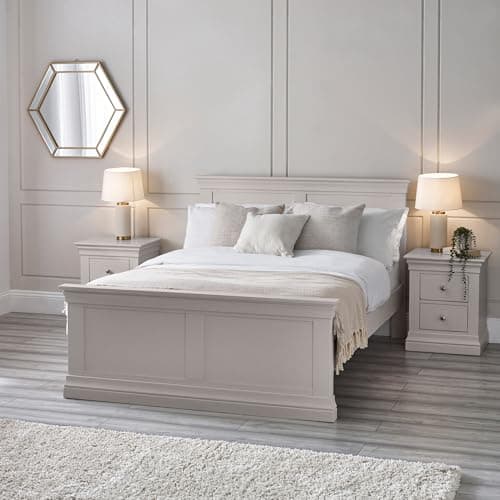 Image of Julian Bowen Clermont 135Cm Double Bed - Light Grey
