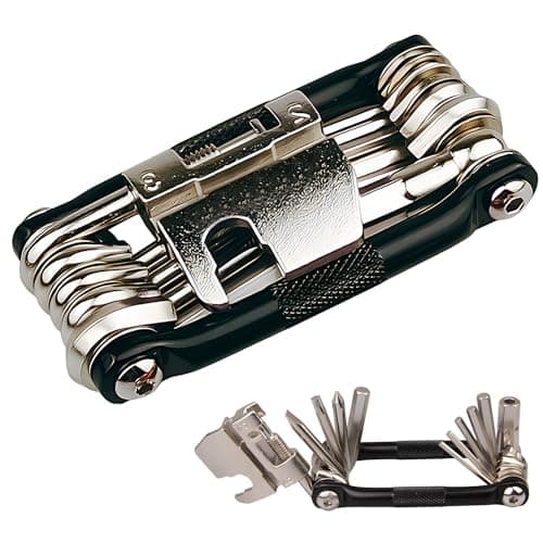 Image of 17 in 1 Bike Multi Tool Kit with Chain Breaker Ergonomic and Lightweight MTB Bike Repair Kit Motorcycle Accessories Stainless Steel
