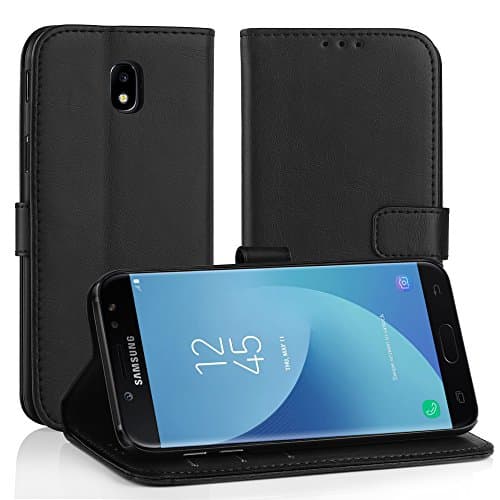 Image of Simpeak Case Compatible with Samsung Galaxy J5 2017, Leather Flip Wallet Case Cover Replacement for Samsung Galaxy J5 2017, Black