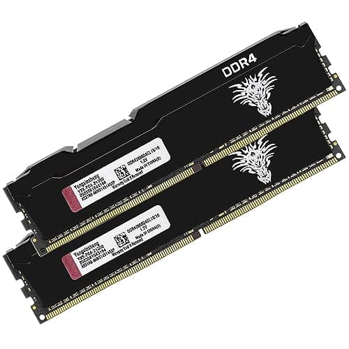 Image of DDR4 2666MHz 32GB Kit (16GBx2) Desktop RAM PC4-21300 UDIMM Non-ECC Unbuffered 1.2V 288-Pin CL19 PC Computer Memory Upgrade Module Kit (Black)