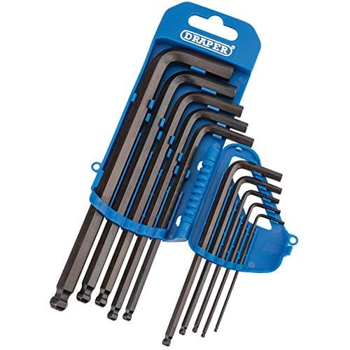 Image of Draper 33694 Metric Hexagon and Ball End Hexagon 10 Keys Set