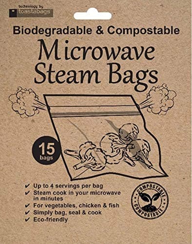 Image of Toastabags Microwave STEAM Bags Biodegradable & COMPOSTABLE, 15 Bags