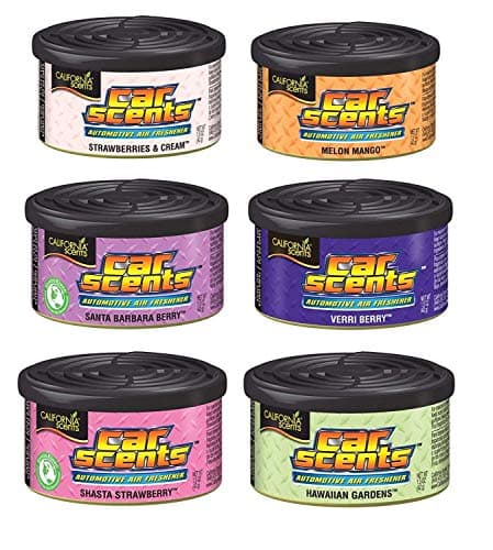 Image of MP Essentials 6 x California Scents Car & Home Organic Spill Proof Air Freshener Tin Can - PACK OF 6 (Golden State Delight)