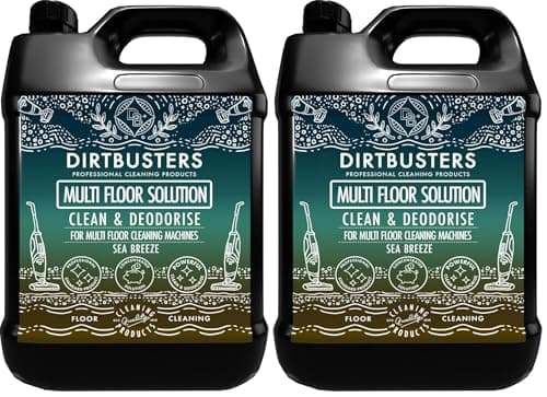 Image of Dirtbusters Multi Floor Solution (5L), Multi Surface Floor Cleaner Liquid With Deodoriser For Hard Floor Cleaning Machines (Pack of 2)