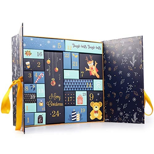 Image of Esportic Advent calendar for filling, 24 colorful boxes for setting up and filling, reusable, children & adults, Christmas calendar, 13'' x 12'' x 3.34''