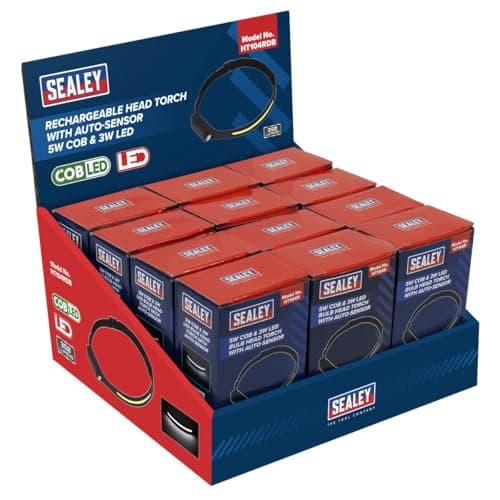 Image of Sealey Head Torch 5W COB & 3W LED with Auto-Sensor - HT104R